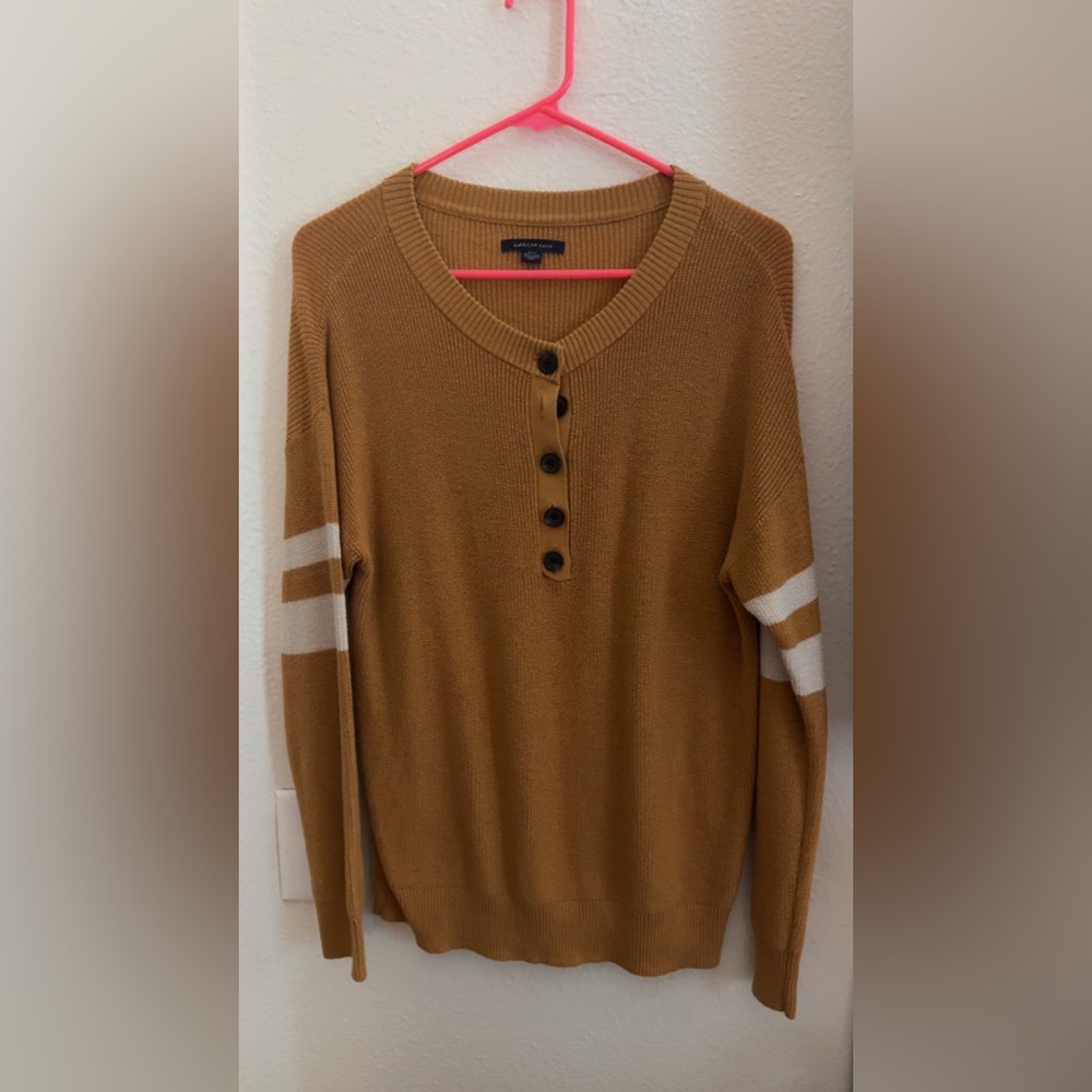 American Eagle Outfitters Tan Ribbed Sweater
